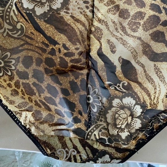SHEER IRIDESCENT Y2K FLORAL MIXED ANIMAL PRINT HONEY COMB LINGERIE BODYSUIT Sz M - Picture 10 of 14